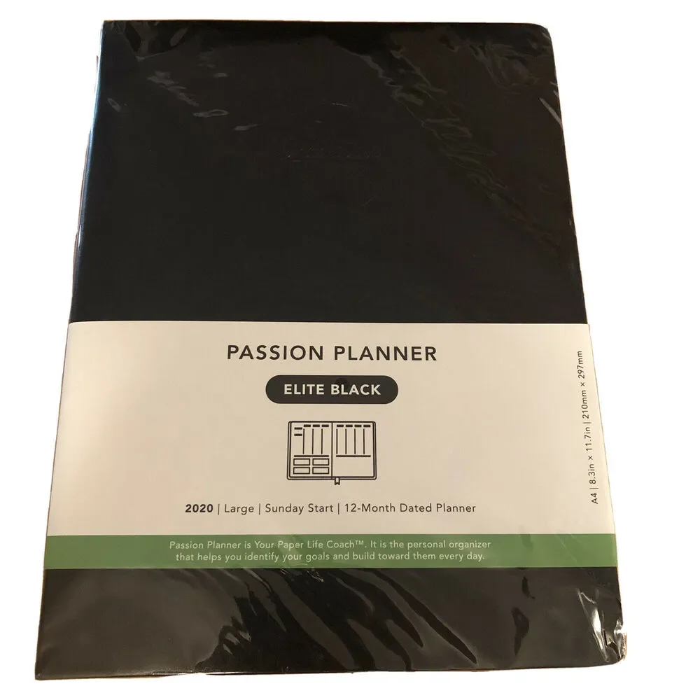 Elite Black 12-Month Dated Planner